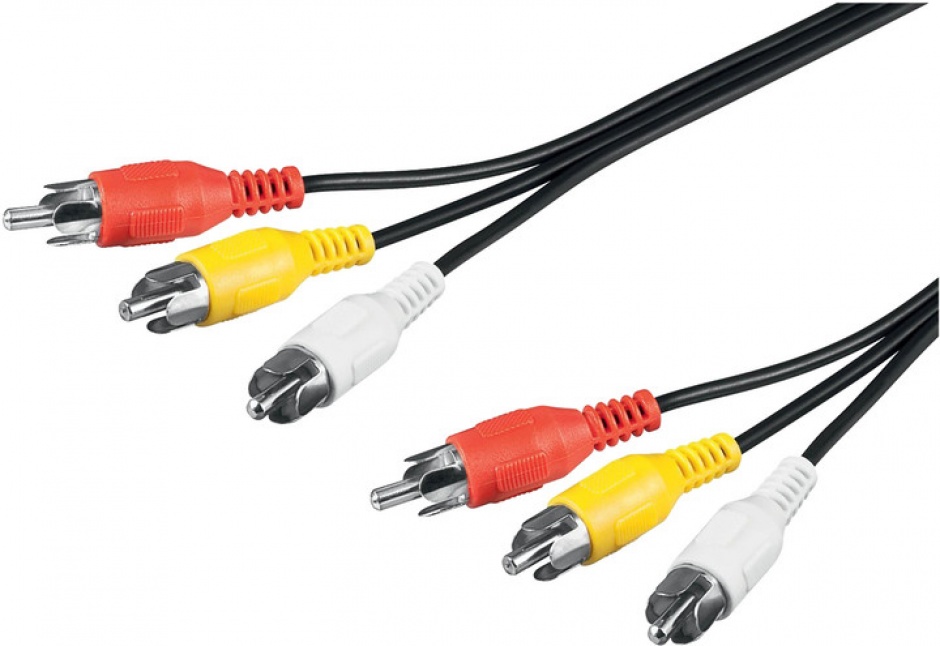 Imagine Cablu audio video 3 x RCA la 3 x RCA T-T 5m